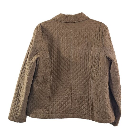 RQT Women’s Size Large Quilted Floral Embroidered Blazer Jacket - Picture 12 of 16